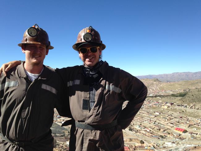 Matt and Caleb braved what locals believe to be the “gates of hell”. Picture: Matt Castell