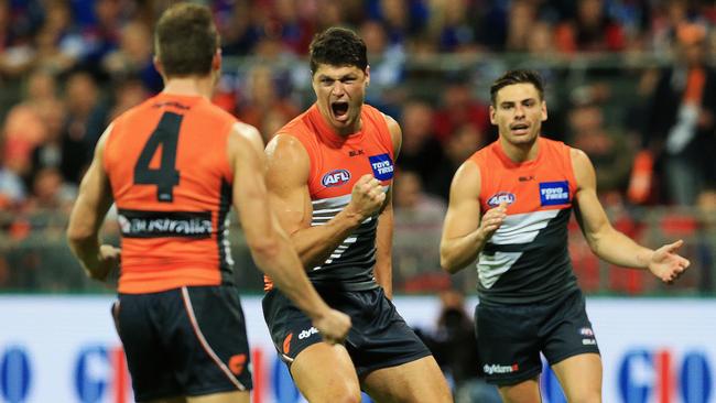 Essendon great Tim Watson believes the Giants could kick “almost 40 goals in a game” in 2017. Picture: Toby Zerna