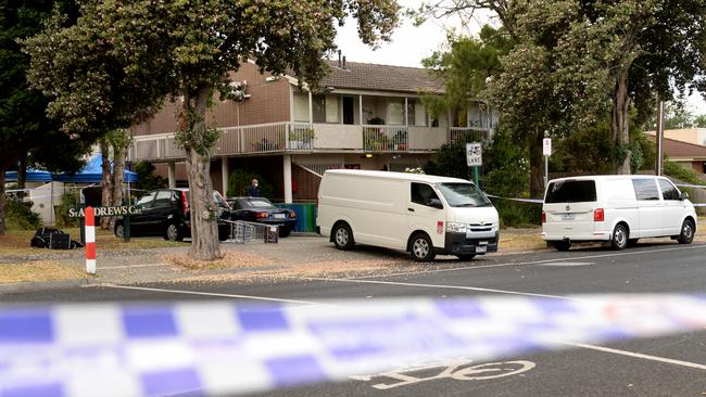 The horrifying double murder occurred at a property on McDonald Street, Mordialloc. Picture: Andrew Henshaw