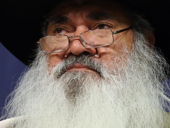 14/12/2015: Referendum council co-chair Professor Patrick Dodson, holds a press conference at 1 Bligh st in Sydney, welcoming the Prime Minister and leader of the oppositions bipartisan commitment to recognition. Pic by James Croucher