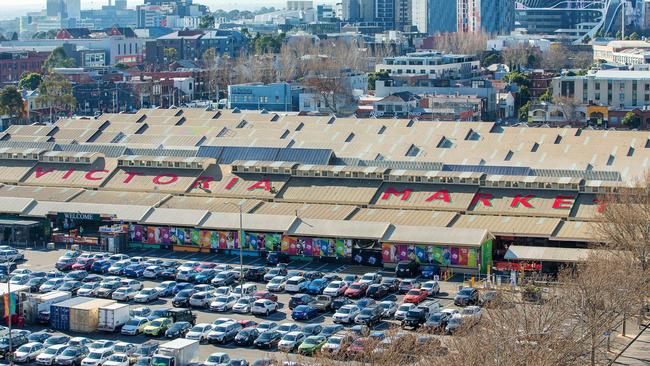 An original key proposal to put parking and trader facilities below heritage sheds at Queen Victoria Market seems doomed. Picture: Mark Stewart