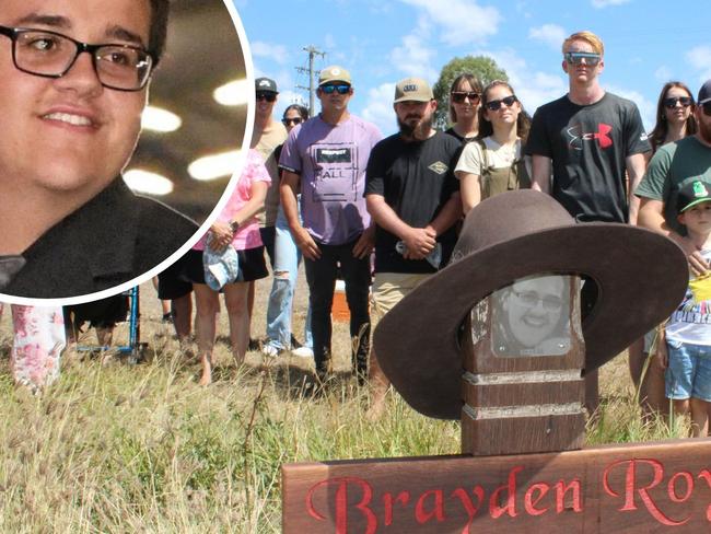 Brayden Roy's loved ones gathered at the scene of the crash to remember him on the six-month anniversary of his death.