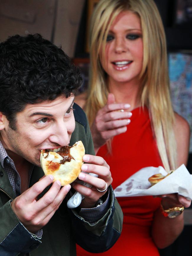 … and with American Pie co-star Jason Biggs in 2012.