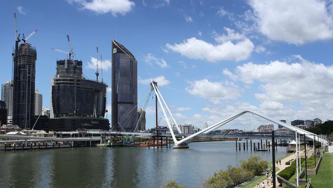 The Neville Bonner Bridge connecting Queen's Wharf to South Bank. Picture: Liam Kidston