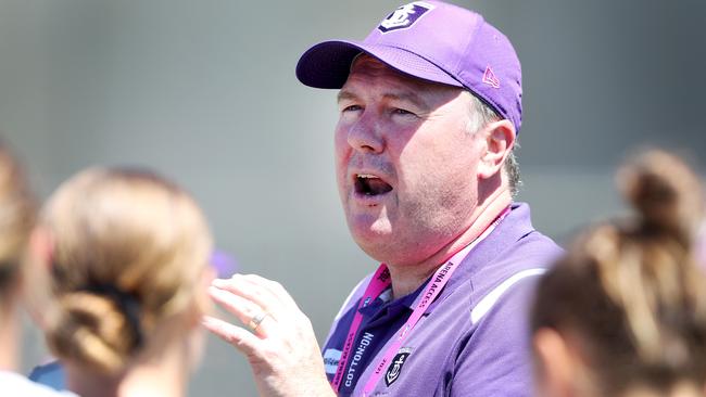 Dockers coach Trent Cooper was surprised his side wasn’t stuck in a hub. Picture: AFL Photos/Getty Images