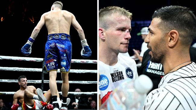 Billy Dib had to be restrained. Photo: No Limit Boxing.