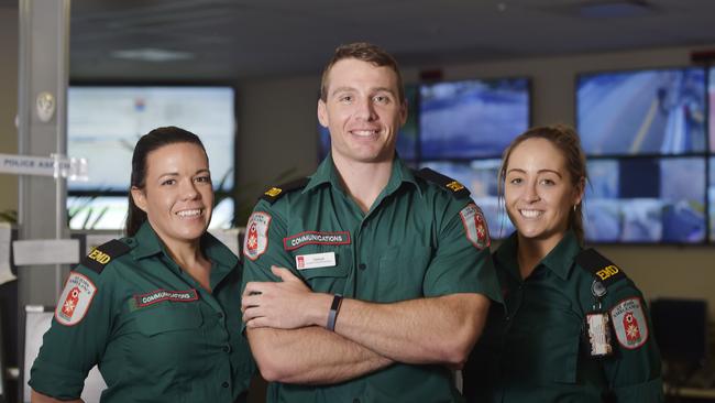 EMD Jana Lumsdon, Samuel Powers and Lana Harman have all delivered a baby over the phone Picture: Keri Megelus