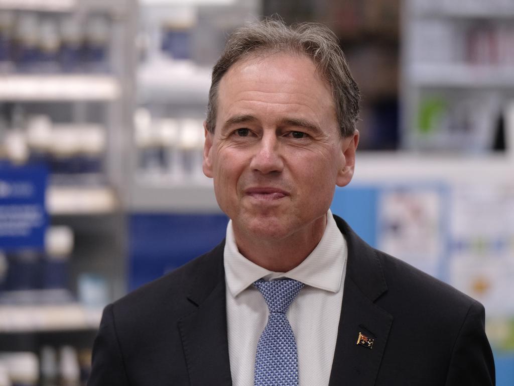 Health Minister Greg Hunt said the Novavax vaccine would likely be available in January 2022. Picture: NCA NewsWire / Luis Enrique Ascui