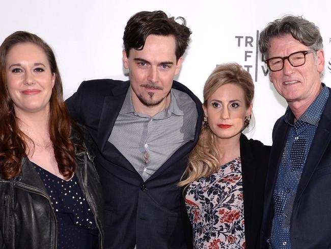 Ashleigh Bell, director Adrian Buitenhuis, Kate Ledger and director Derik Murray at the Tribeca Film Festival premiere of I Am Heath Ledger in New York City. Picture: Andrew Toth/Getty.