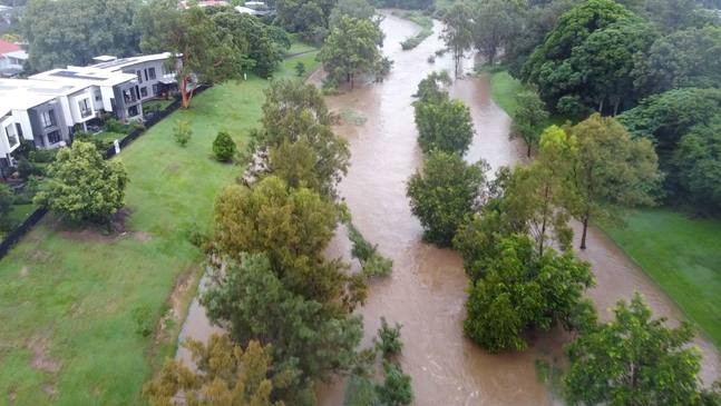 Brisbane's Kedron Brook in flood