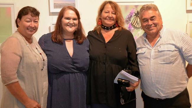 Sandie Read, Lynette Vicary, Lorraine Maskell and Noel Thompson at the opening of their photography exhibition. Picture: Felicity Ripper