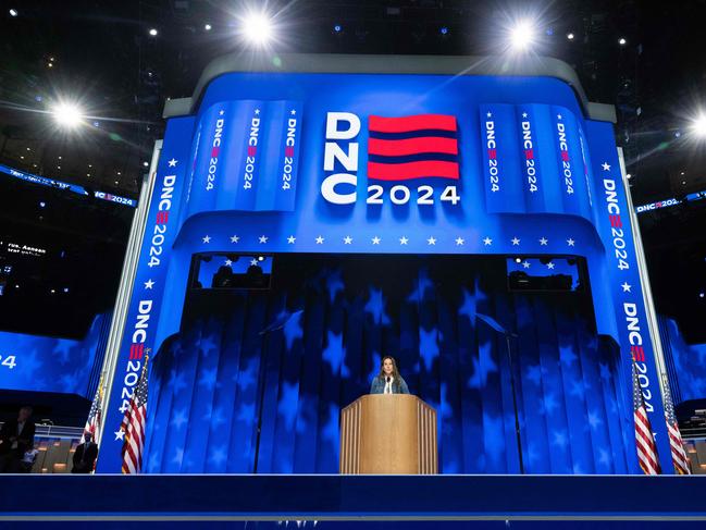 Ashley Biden, daughter of US President Joe Biden, does a walk through rehearsal ahead of the Democratic National Convention (DNC) in Chicago. Picture: AFP