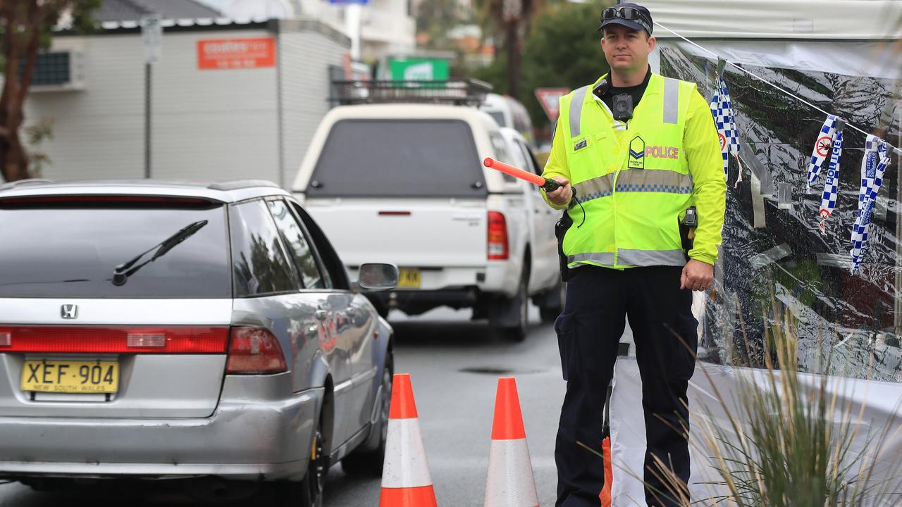 Police patrol the border as COVID-19 restrictions continue. Picture: Adam Head