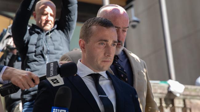 NSW Police officer Ryan Barlow was found guilty of using disproportionate force during an arrest in Sydney’s CBD in 2020. Picture: Nathan Schmidt