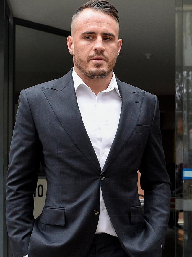 Wests Tigers NRL player Josh Reynolds leaves Sutherland Local Court earlier this month. Picture: AAP