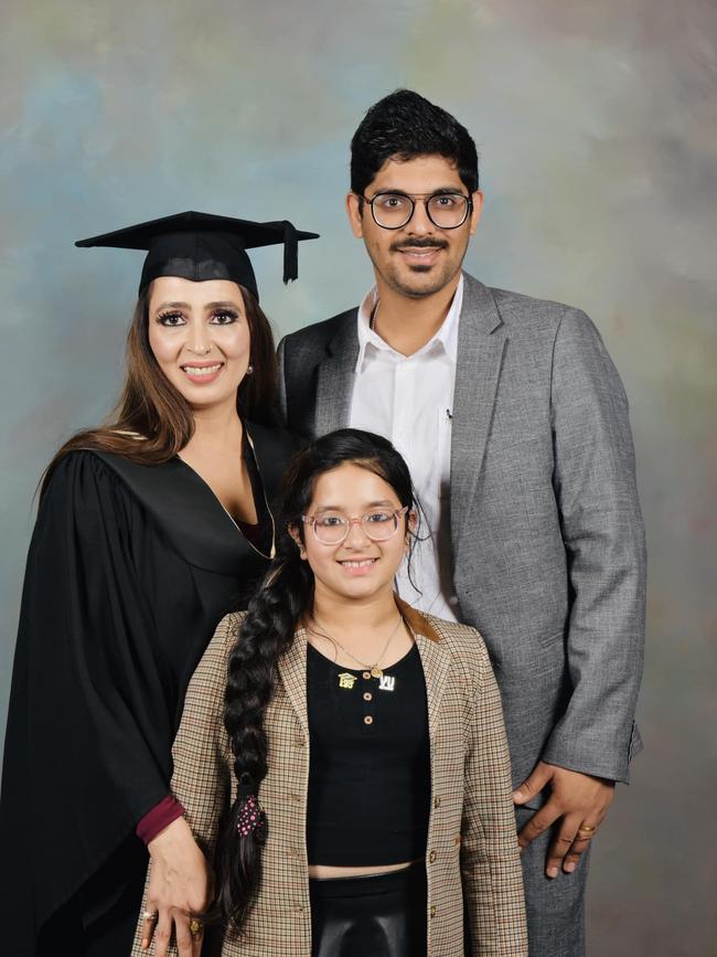 Pratibha Sharma, her daughter Anvi and her partner Jatin Chugh died after they were struck by the BMW SUV. Picture: Supplied