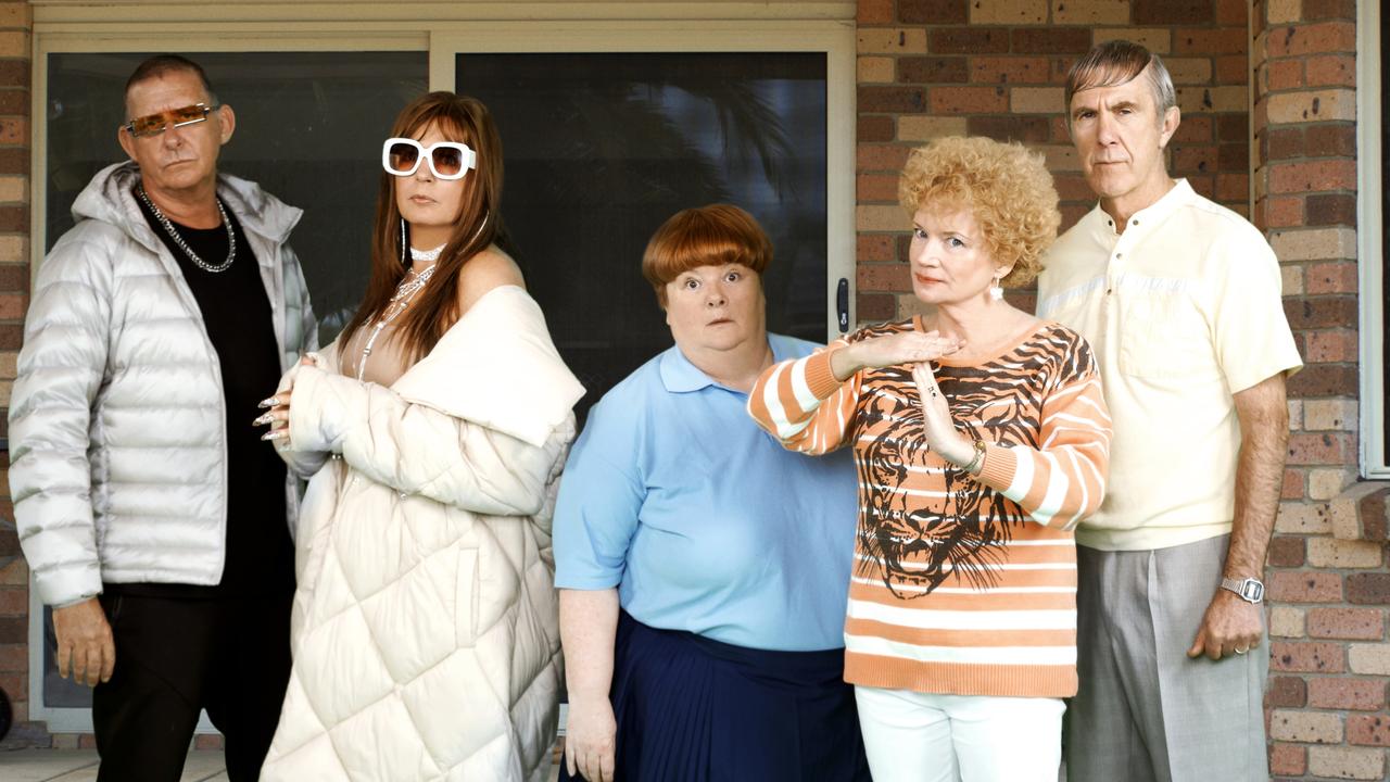 Kath &amp; Kim cast members Peter Rowsthorn, Gina Riley, Jane Turner, Magda Szubanski and Glenn Robbins.