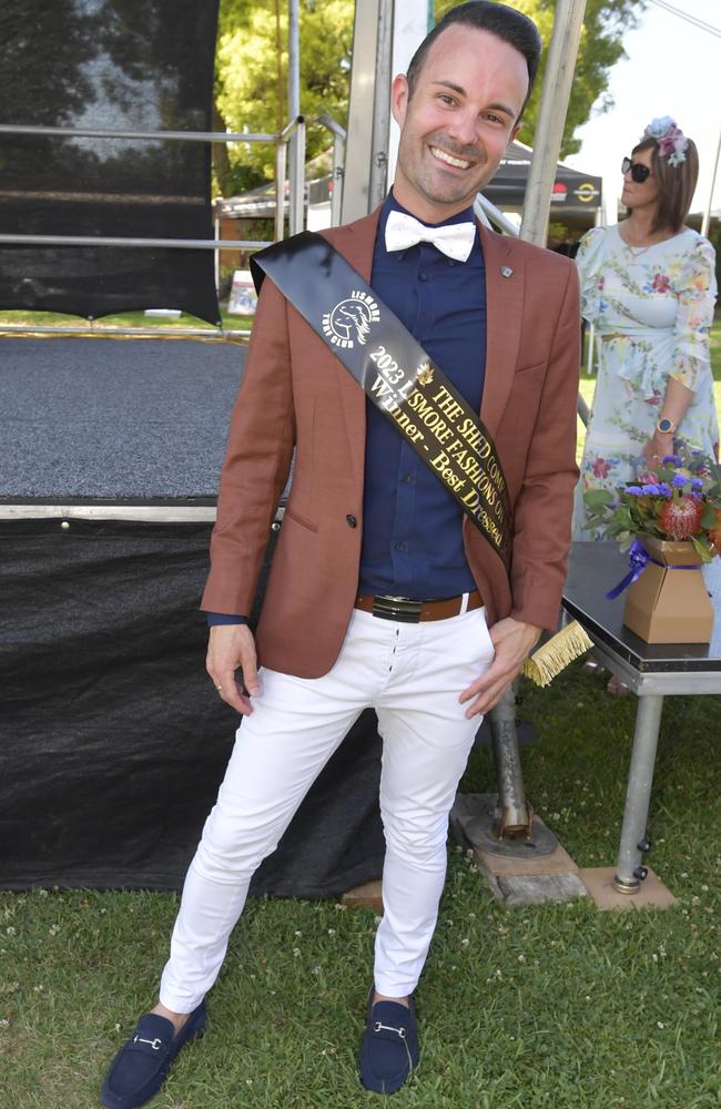 Best dressed man Chris Plim at the 2023 Lismore Cup on Thursday.