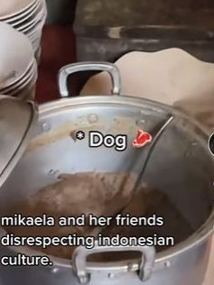 Mikaela went to a ‘top secret’ market that sold dog meat. Picture: TikTok/Mikaela Testa