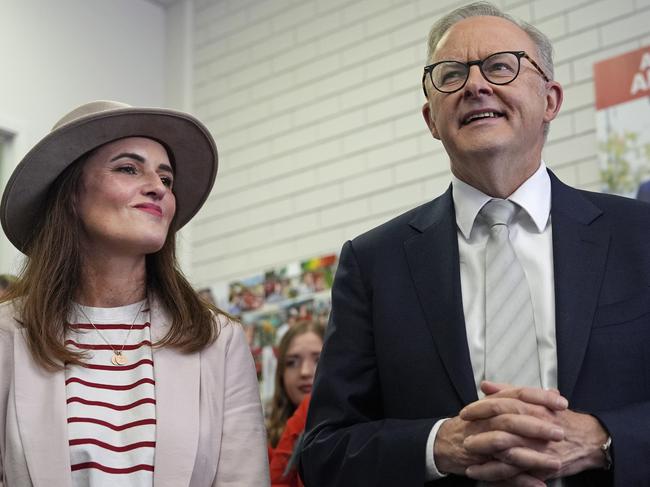 Prime Minister Anthony Albanese alongside Labor’s Candidate for Dickson, Ali France. Picture: Asanka Ratnayake/Getty Images