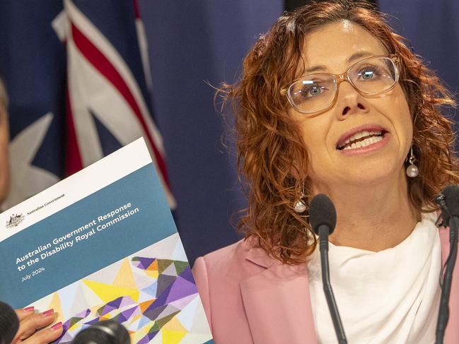 SYDNEY, AUSTRALIA. NewsWire Photos.July 31, 2024.Minister for Social Services Amanda Rishworth releases the initial response to the Royal Commission into Violence, Abuse, Neglect and Exploitation of People with Disability.Picture: NewsWire / Jeremy Piper