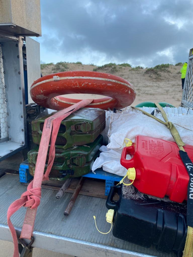 Debris found by fishers near the Murray Mouth on Wednesday morning has been confirmed to come from the missing boat Margrel. Picture SA Police