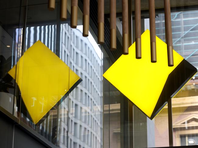 SYDNEY, AUSTRALIA - NewsWire Photos MAY 4, 2024: Commonwealth Bank signage on George Street in the Sydney CBD. Federal budget stock images.Picture: NCA NewsWire / Damian Shaw