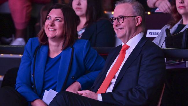 Local Government Minister Kristy McBain with Prime Minister Anthony Albanese. Picture: NCA NewsWire / Martin Ollman