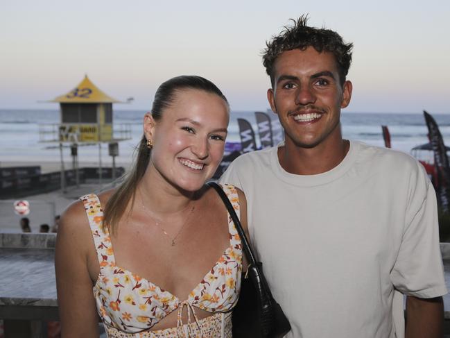 Lani Cooper and Declan Dempster. The Pulse for Shaw and Partners Shannon Eckstein Ironman Classic awards evening at Northcliffe Surf Lifesaving Club Saturday the 11th of February, 2023. Picture: Marcelo Lang