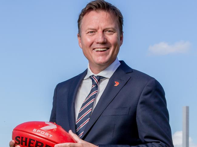 James Brayshaw was fuming when Luke Darcy ate his meal before the footy on Friday. Picture: Channel 7