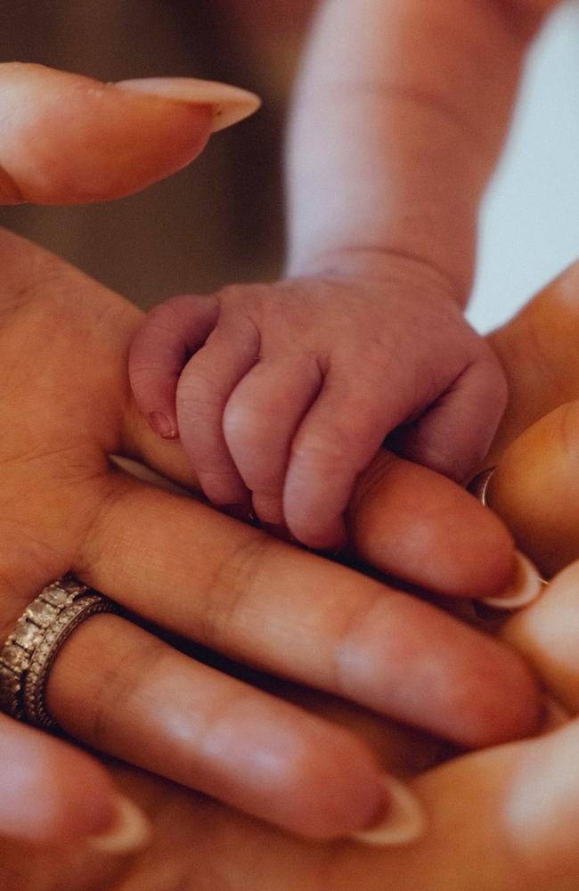 The pair named their son Leo Harry James. Picture: Supplied