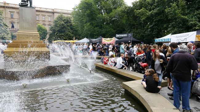 Patrons enjoy the Street Eats @ Franko market in 2019. Picture: MATT THOMPSON