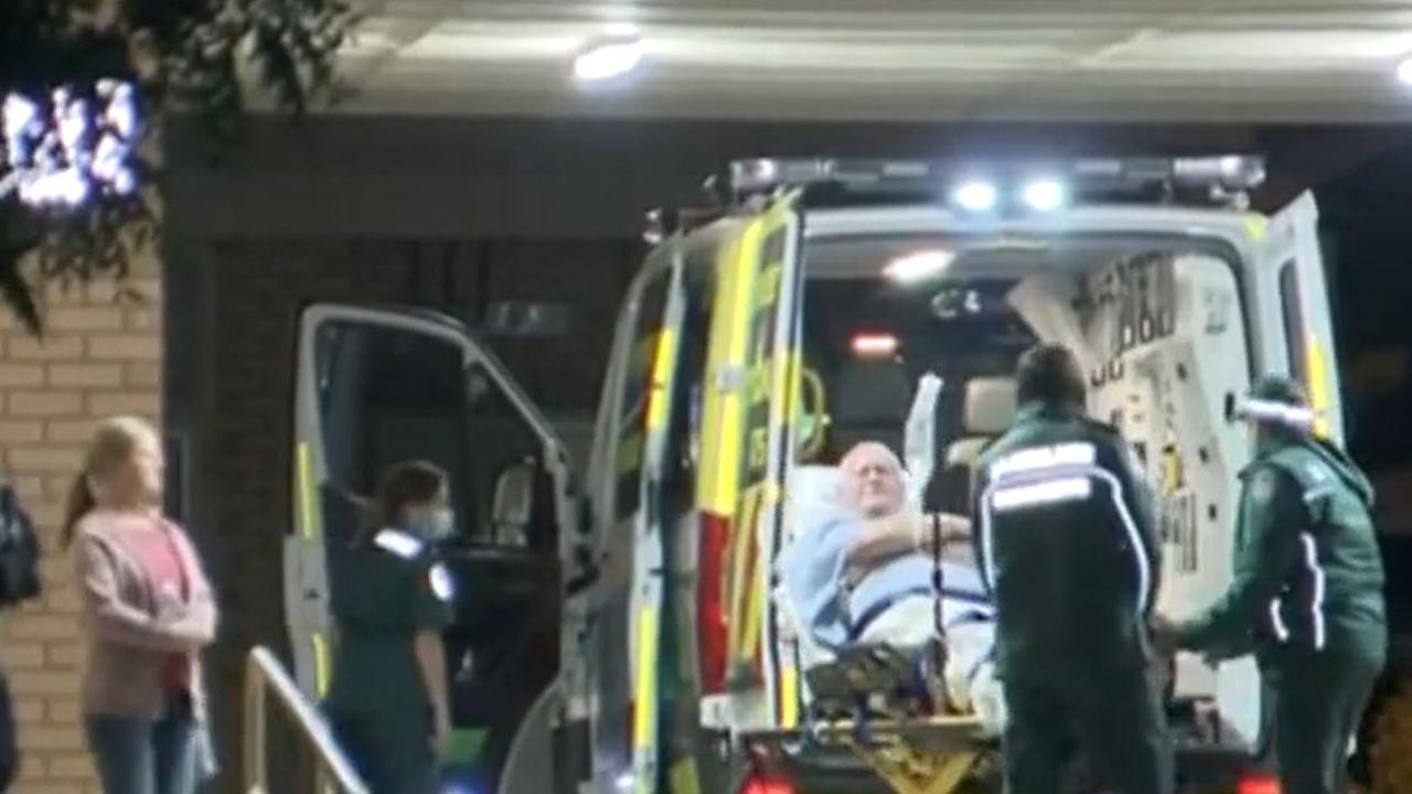 Mr Hutchinson was airlifted to hospital following a shooting at Senior, near Bordertown Picture: 7NEWS