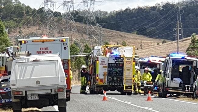 The scene on the Wide Bay Highway