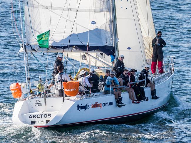 Flying Fish Arctos at the start of the Sydney to Hobart race on Boxing Day.