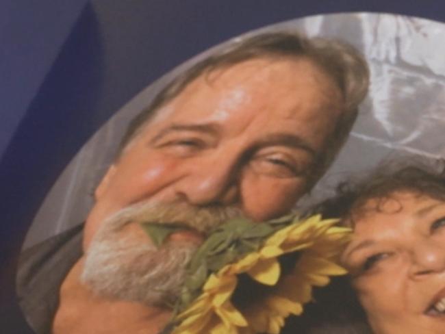 NT Funeral  Linford Feick.  Linford Fieck's wife of 50 years, Margaret was comforted by loved ones following the funeral for her husband and Nightcliff Friendly Grocer owner on Wednesday, May 7 at Resthaven Chapel. Picture - ABC POOL