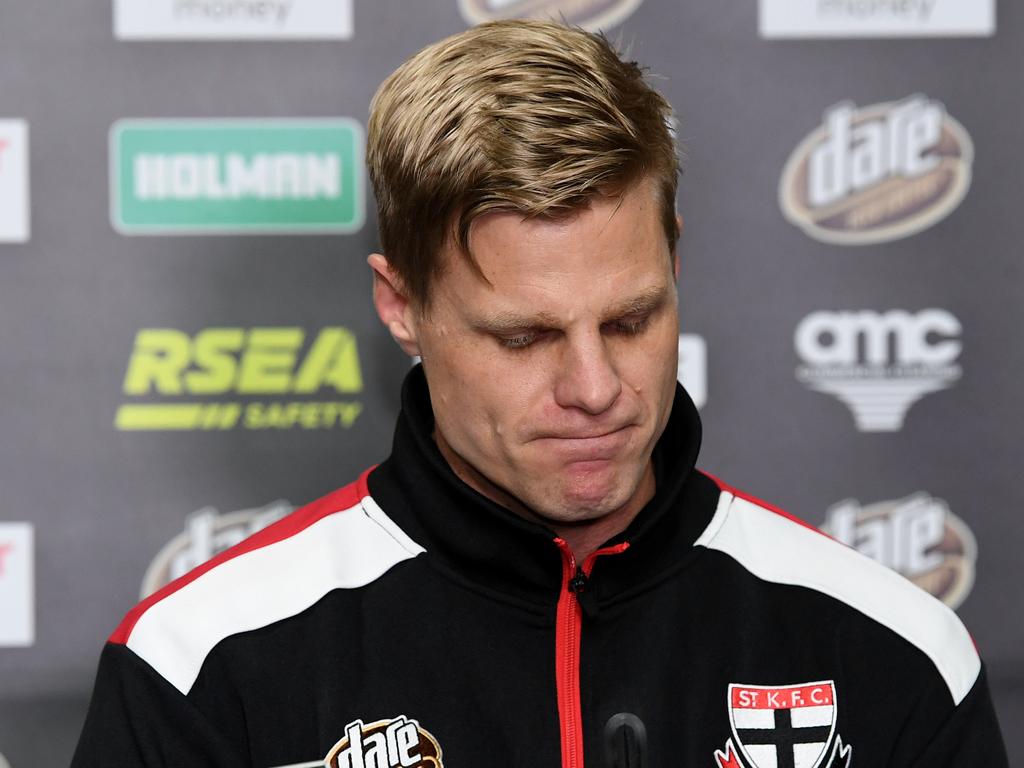 Riewoldt was the face of a great Saints team. (AAP Image/Joe Castro)