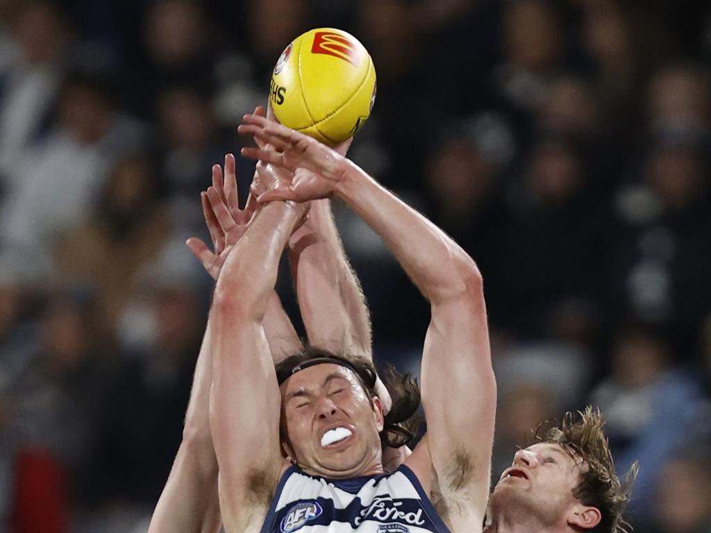 Jack Henry expects to be deployed in defence this season. Picture: Darrian Traynor/AFL Photos/via Getty Images