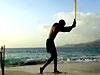 beach cricket in Grenada / AAP