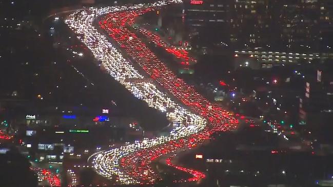 Melbourne rated worse than notoriously busy LA. Picture: ABC7 Eyewitness News