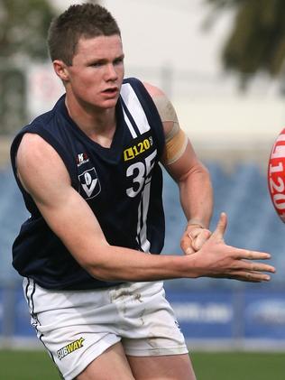 Patrick Dangerfield playing TAC Cup for Geelong Falcons.