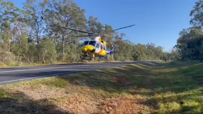 Emergency services on the scene of a crash on Goodwood Road.