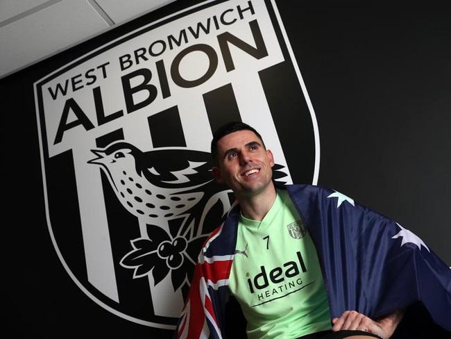 How will a change of manager at West Brom impact Tom Rogic? Picture: West Bromwich Albion FC/Getty Images