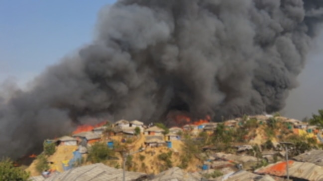 Authorities in Bangladesh investigate Rohingya refugee camp fire