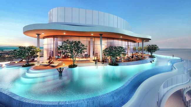 The rooftop infinity pool. Photo: Supplied