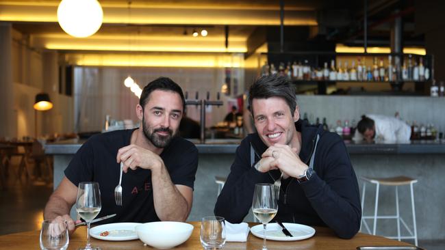 Judge Andy Allen with contestant Ben Milbourne.