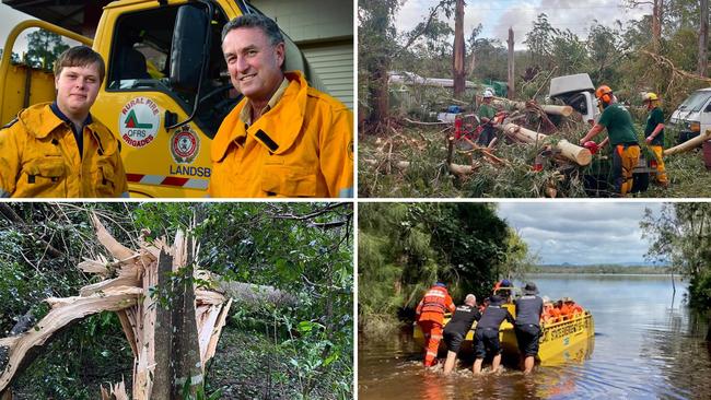 Fire brigade and State Emergency Services members and volunteers went to great lengths to assist with clean-ups and evacuations during the region’s recent wild weather.