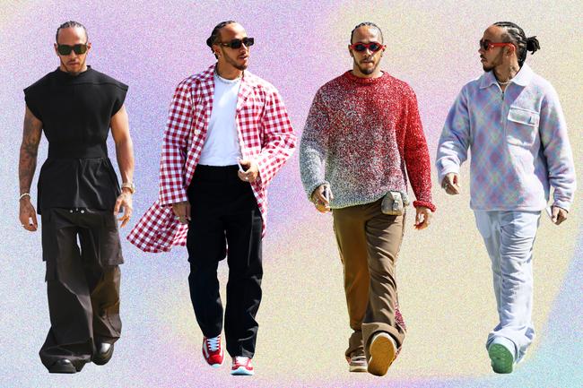 Another year, another turn about the sun, and another season of Lewis Hamilton getting fits off. It’s very on-brand for a seven-time World Champion to continue his hustle off-track, but at this point, he’s single-handedly making Formula 1 one of the most stylish sports in the game. While other drivers are content with sporting the team drip—branded tee, jeans, the top half of a boiler suit tied, all casual-like, around the waist—the Mercedes driver hunts for finer goods. He’s cosying up in Zegna cashmere and crimson Prada sneakers. He’s wearing a tux Canadian-style in tie-dyed Off-White denim. He’s skirting the FIA dress code in Tiffany & Co., because if you’re going to break some rules, you might as well do it in diamonds. Being the sportsman he is, the F1 driver's looks often reference athleisure. Fresh combinations include bowling shirts and longline shorts worn with hi-tops, plunging necklines and tie-dye cargo pants, and the most mind-blowing trick of all: matching the colour of his watch-face to his socks. What can we say? The man’s unbeatable. Sunglasses are another staple of Hamilton’s wardrobe. He’s all too aware of the simple polish a pair can add to an outfit, and throws his shade in eye-catching statement shapes: Prada Symboles, LuckyDiors and Louis Vuitton speed dealers. What’s most impressive about Hamilton’s sense of style is the way he makes each piece entirely his own. On the runway, a Rick Owens vest and a Prada gingham coat might look like they’re intended for different people, but Hamilton proves that style isn’t as simple as goth or business casual. At the end of the day, clothing isn’t about executing the designer’s vision, but using that vision for personal ends. This is what Hamilton comes back to, no matter who he wears before his Grands Prix—that contemporary, streetwear-inflected elegance that has become his visual identity. Below, we take you through the best looks Hamilton’s worn in the F1 paddock to date.