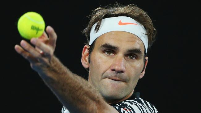 Roger Federer thinks maybe women don’t practice their serve enough. Picture: Getty Images