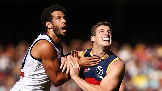 Clarke in action for Freo before injury took hold. Pic: Getty Images